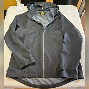 Polo Ralph Lauren Performance Jacket Mens XL Black Stowable Hood Water Resistant